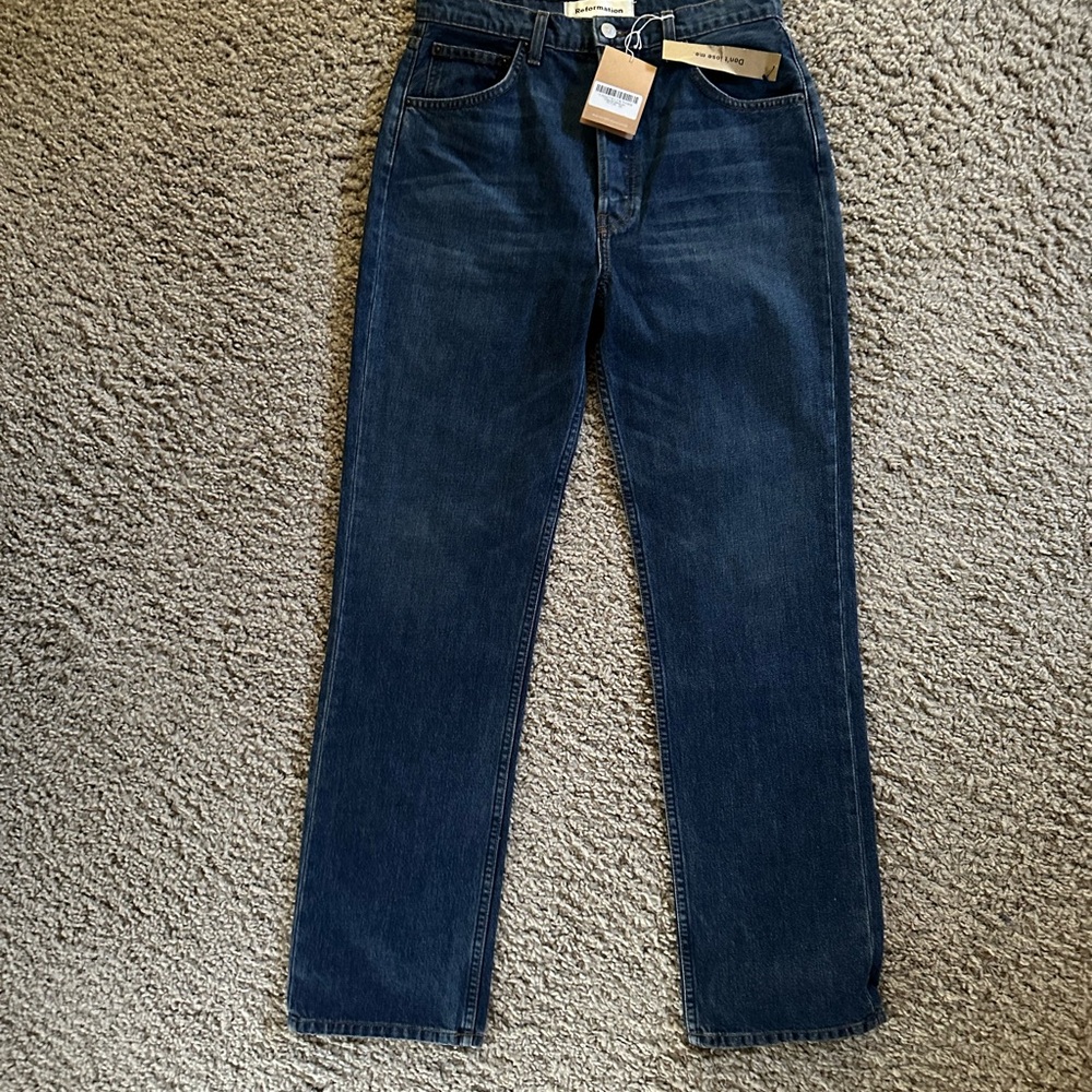 Reformation Dark Blue Women Jeans - Picture 2 of 3